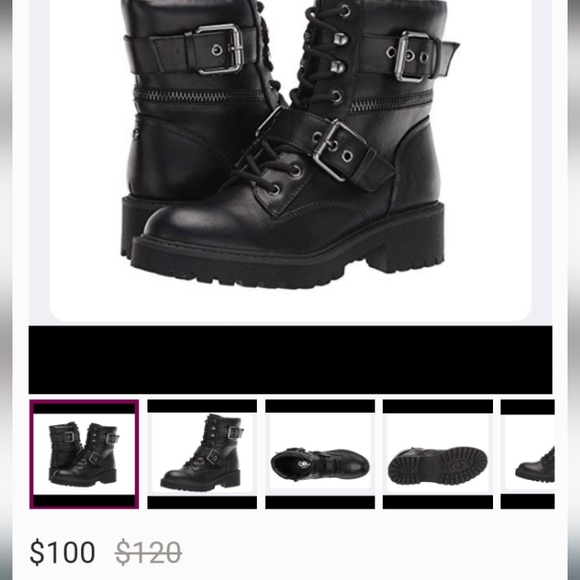 GBG GUESS BOOTS BLACK SIZE 7.5 - Picture 6 of 6